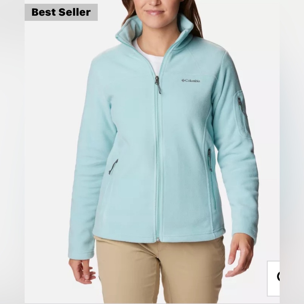 Columbia Light Blue Teddy Fleece Jacket